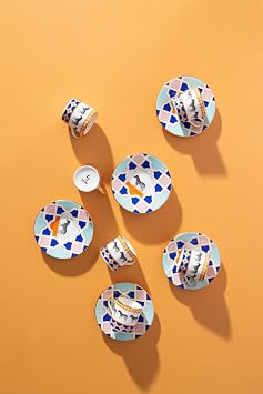 Jaolu Porcelain Turkish Coffee Cup Set (For 6 Persons)