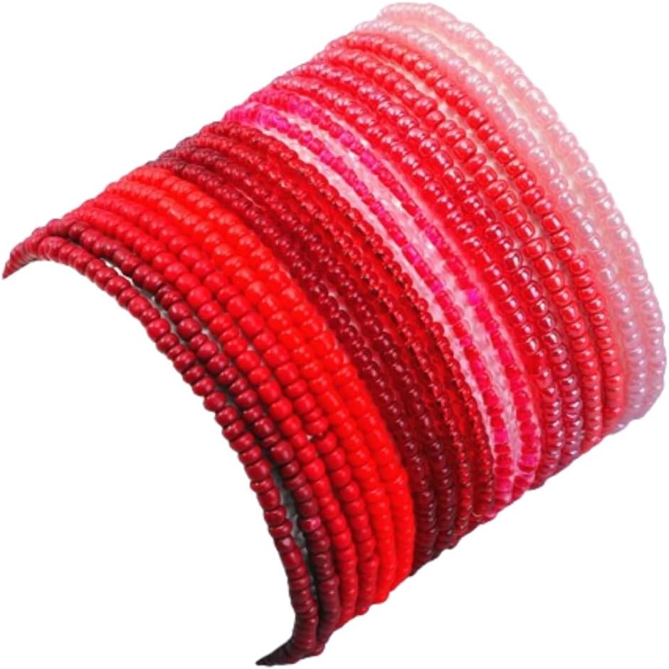 20Pcs Colorful Boho Beaded Bracelets Stackable Bohemia Bead Stretch Bracelet Elastic Ankle Bracelets