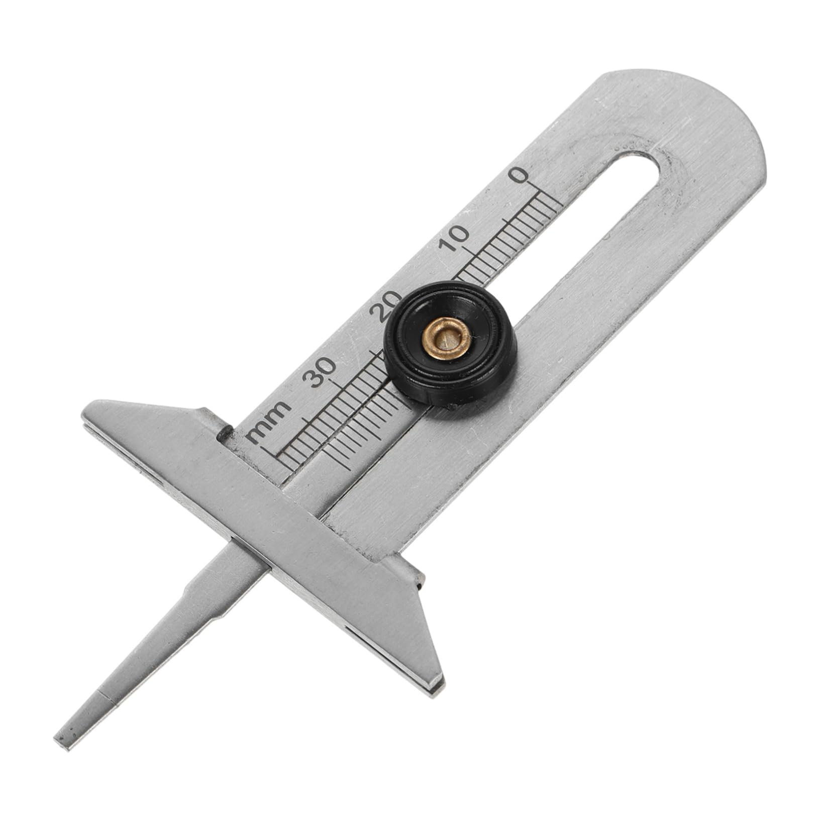 STOBAZA 0-30mm Tire Tread Depth Gauge Stainless Steel Gauge for Woodworking Tread Depth Measurer for Vehicles