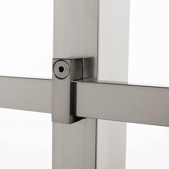 DOLLE Parapet Railing Set Aluminium Mounted Square Design 150 cm