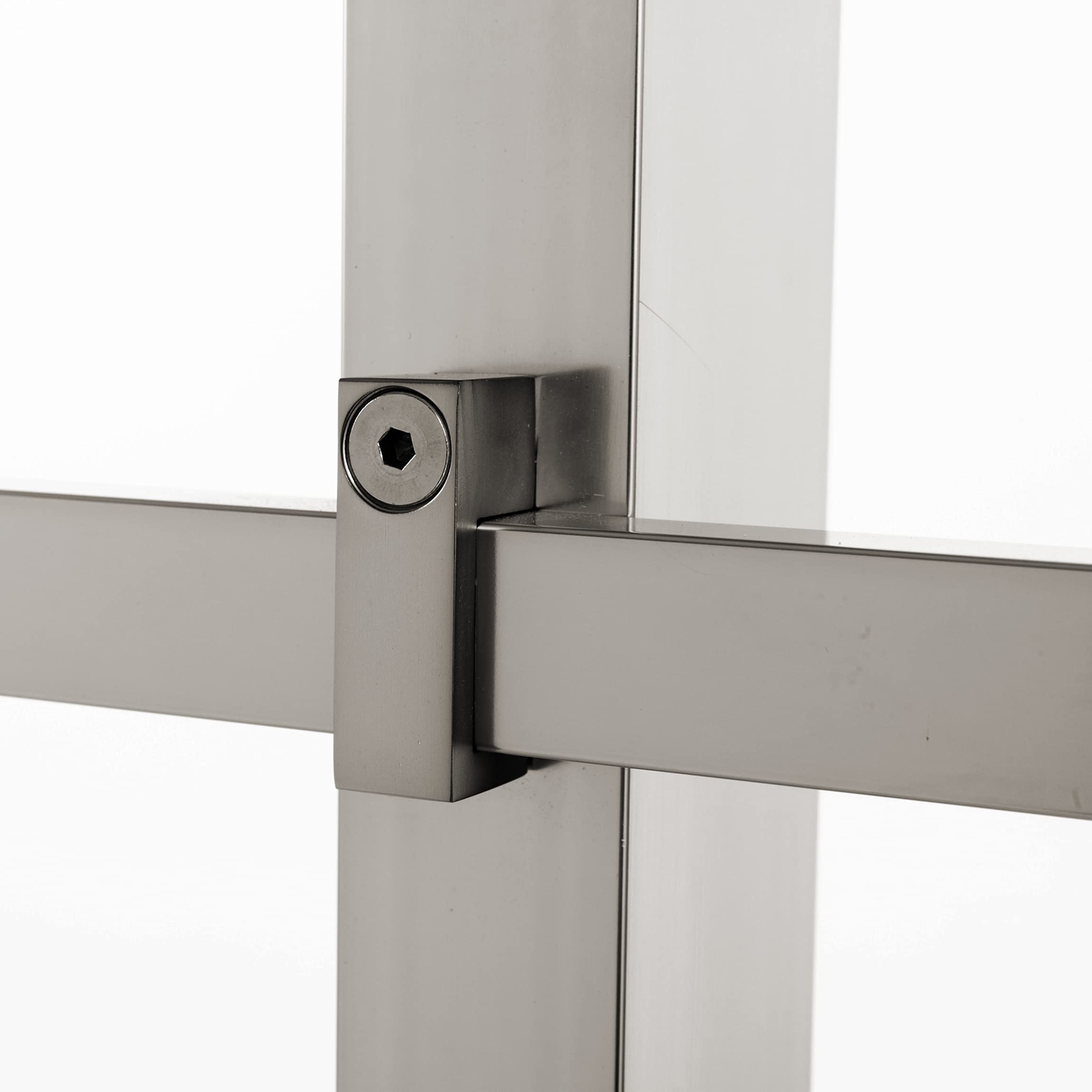 DOLLE Brüstungsgeländer Set aus Aluminium seitliche Montage eckiges Design 150 cm