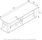 Furinno Nelly TV Stand, Centre de divertissement, TV Console pour TV jusqu'à 50 Inch, pour salon, chambre, noir
