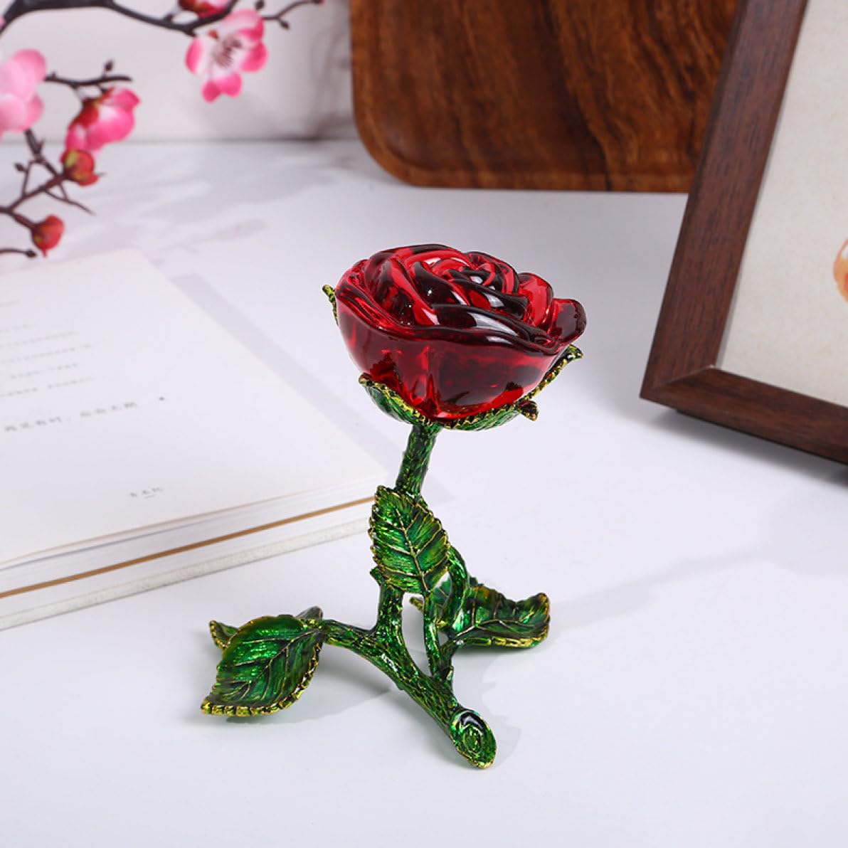 Amazon.co.jp: JAnjiaLxY クリスタルローズ 鑑賞用 枯れない薔薇 F