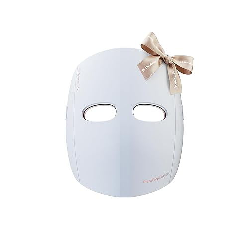 TheraFace Therabody Mask Glo - Mascarilla LED inalámbrica para el cuidado de la piel con luz rojaazulinfrarroja y masaje relajante para el cuero