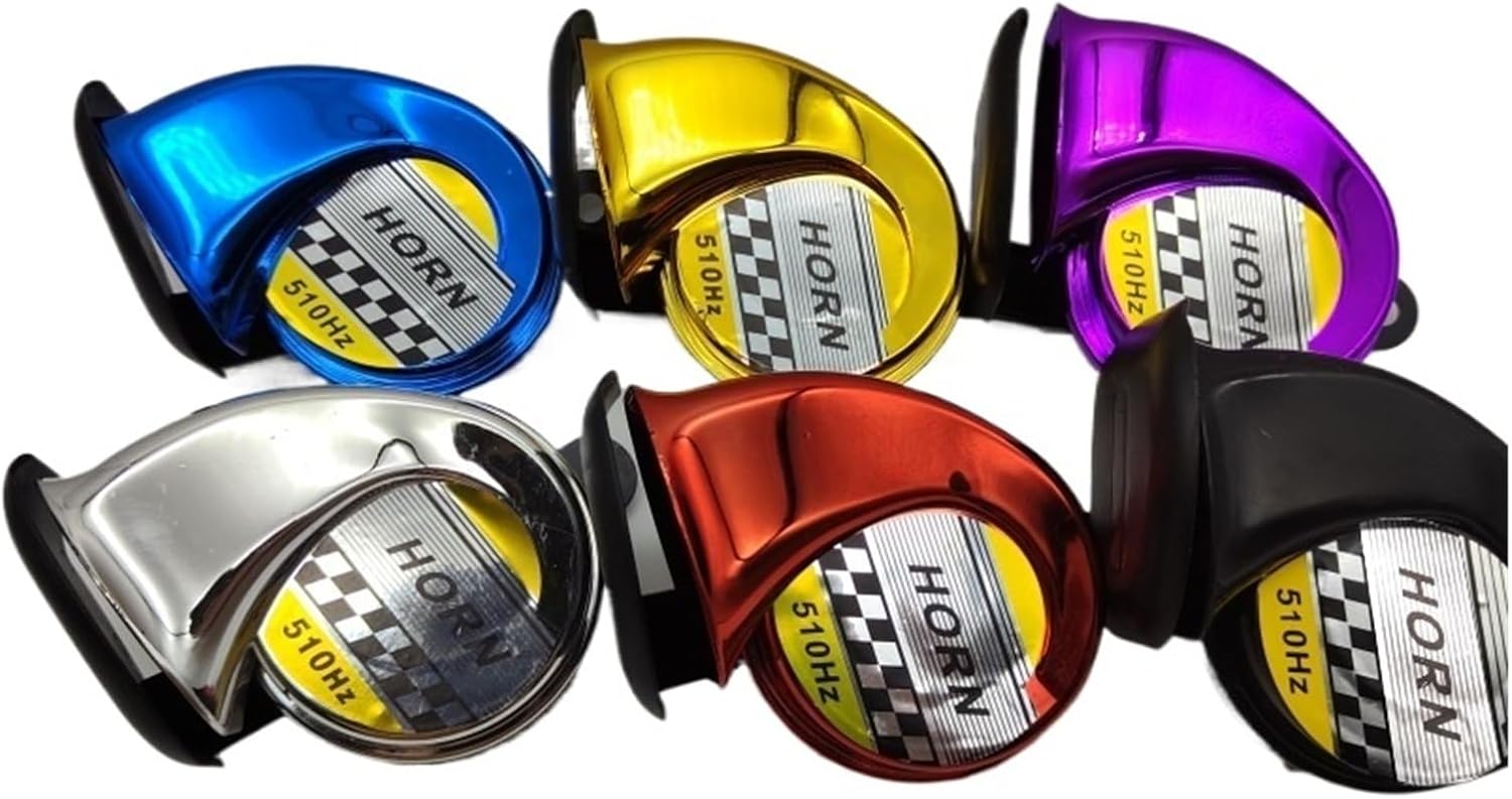 New 12V Single High Pitched Snail Horn For Car Motorcycle Electric Vehicle(Purple)