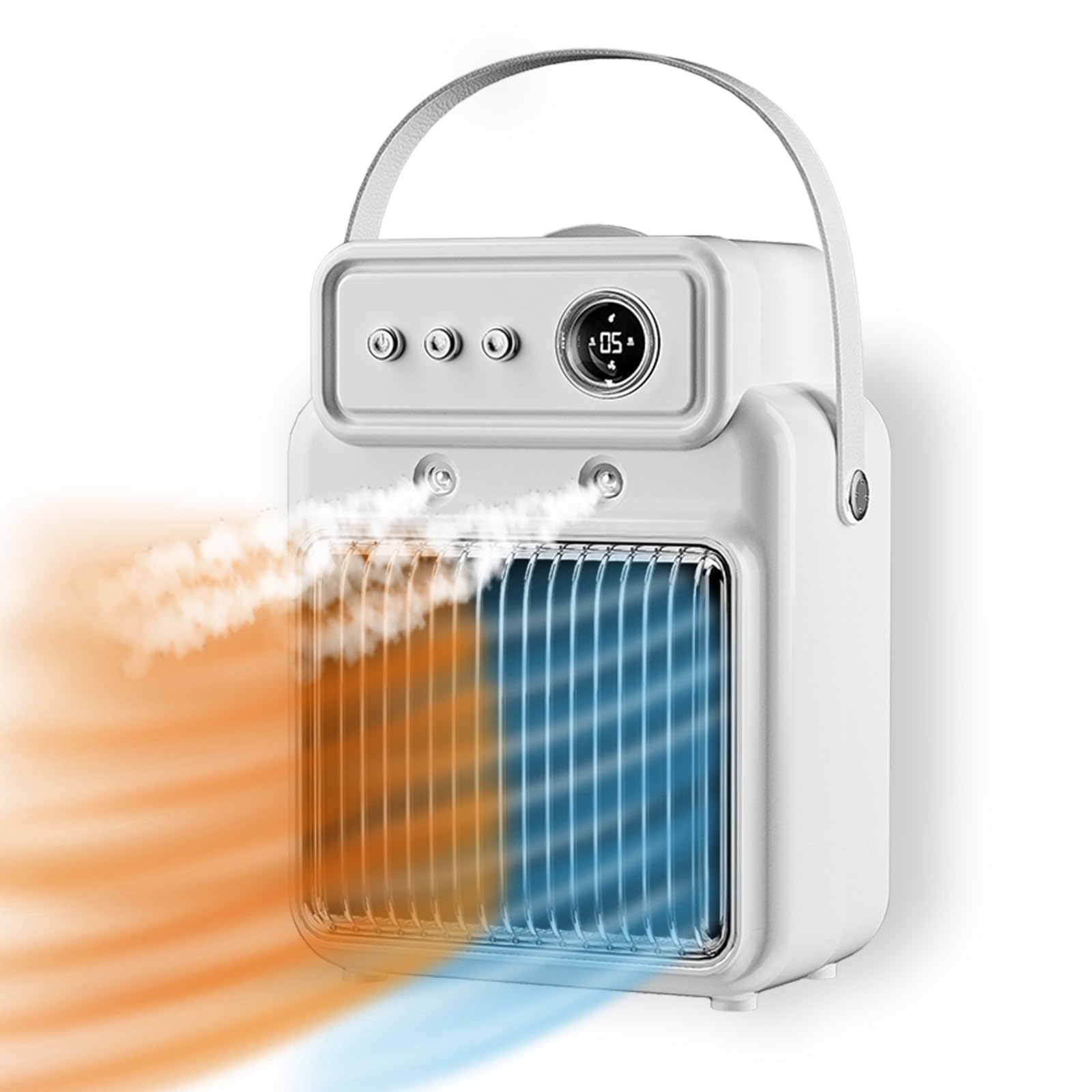 Sponsored Ad – Electric Space Heaters, 3 in 1 Portable Heater, Desk Heaters, Cooling Fan & Heater Fan & Humidifier Combo, With Timed&Overheat Protectio, for Room Home Office