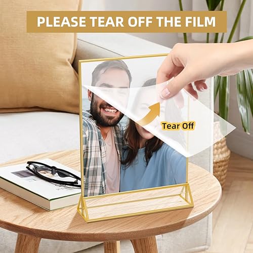 Miniatura 2 de Soporte acrílico para letreros transparentes de 8.5 x 11 pulgadas, soporte para volante de doble cara, soporte de menú de mesa para número de mesa