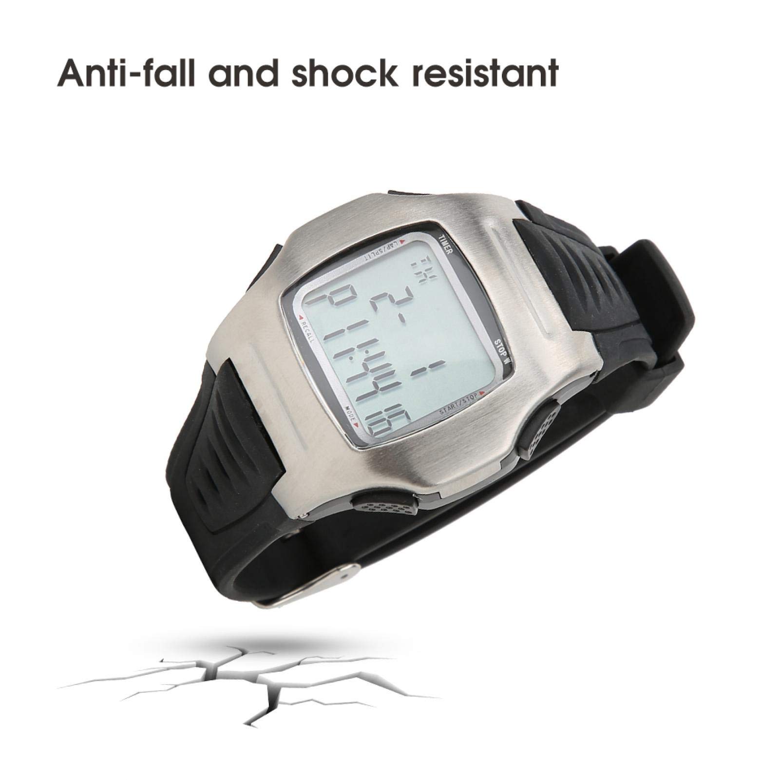 Reloj de árbitro de fútbol fútbol, ​​con Correa de Reloj Deportiva Resistente, Cuenta atrás programable y Tiempo de Cuenta atrás, cronómetro de 1/100 Segundos, Alerta de pitido