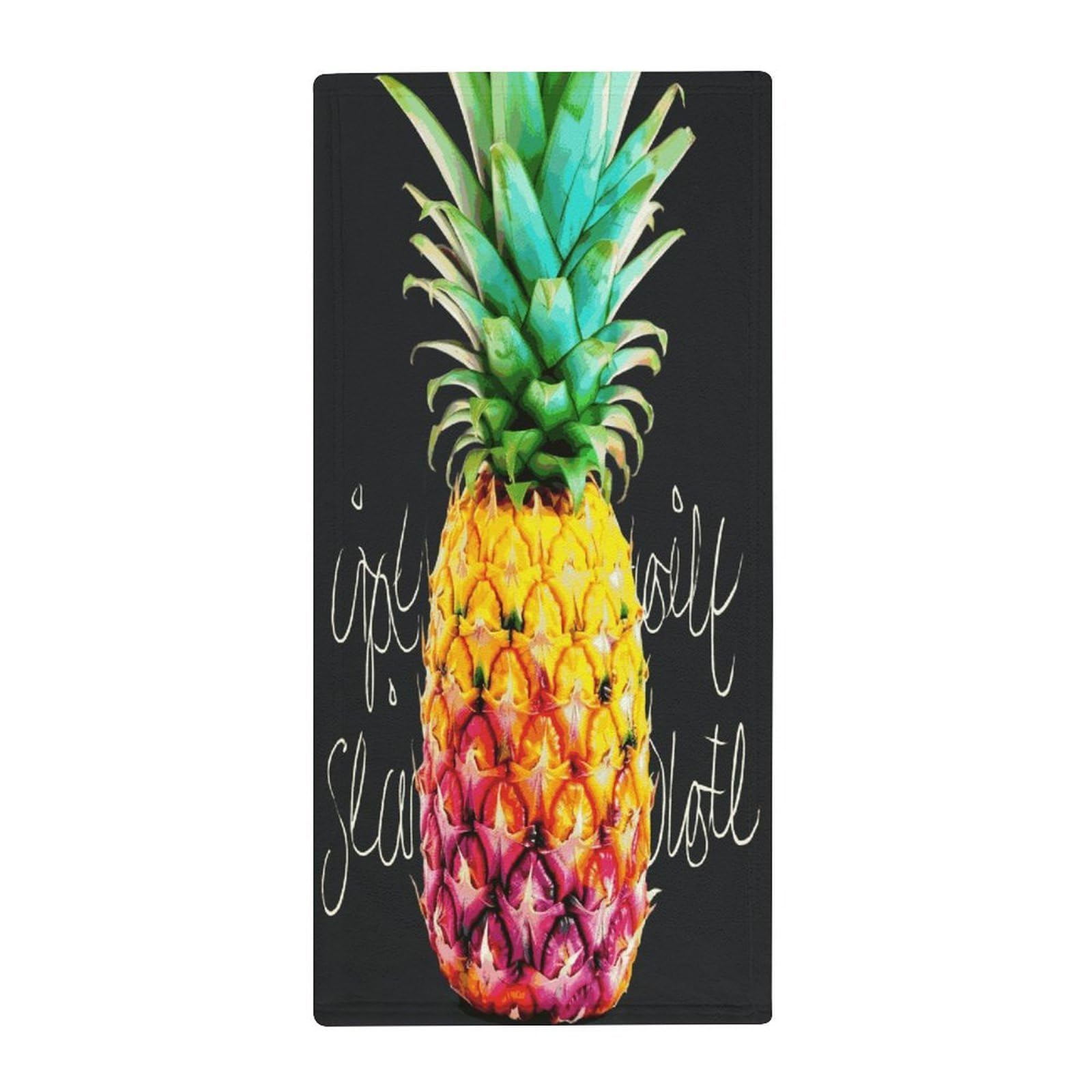 MUSM Premium Hand Towels for Bathroom Ultra Soft Printed Towels Coral Velvet Kitchen Hand Colorful Fruit Pineapple Towel Highly Absorbent Hotel Spa Towel Collection 13.8 X 28.7 in