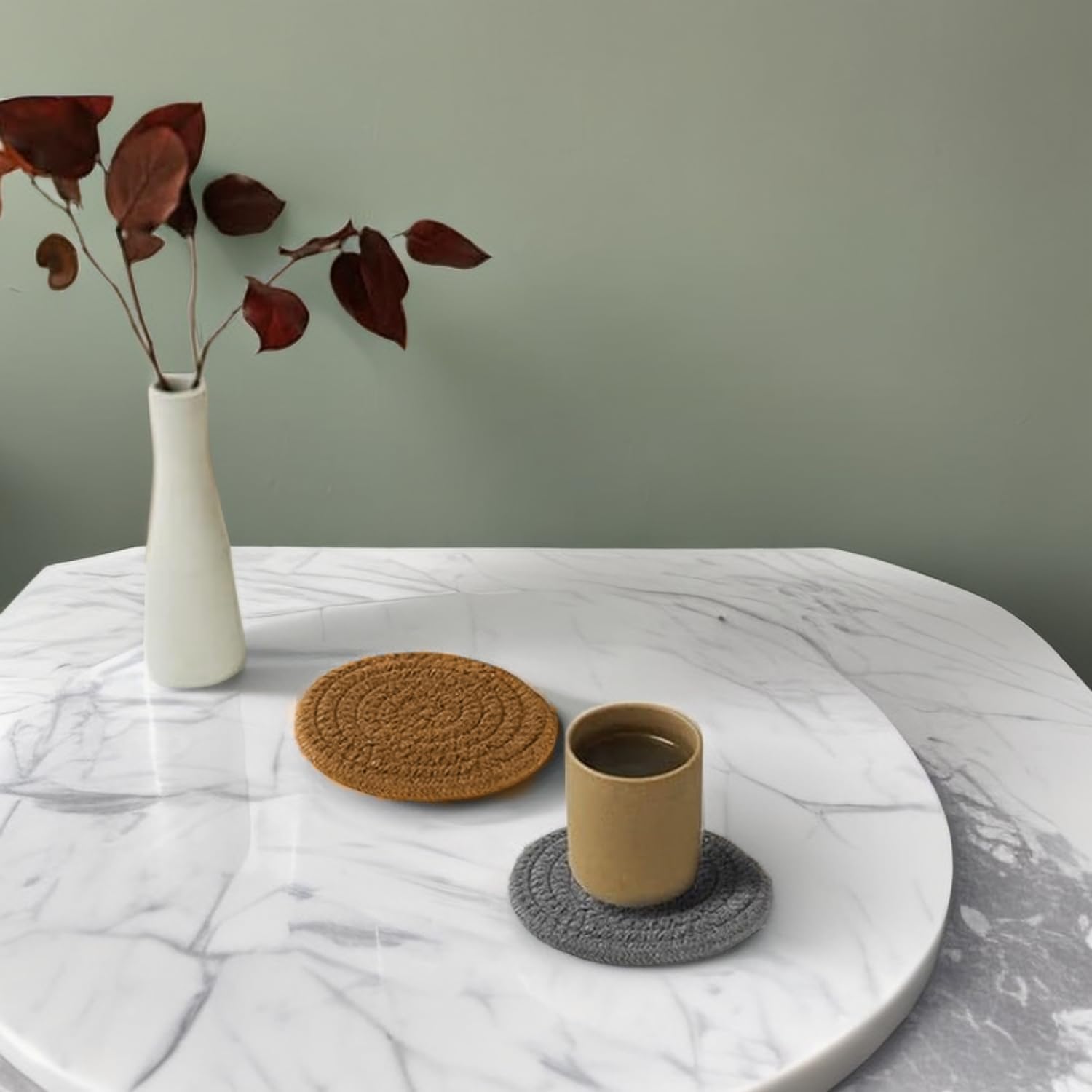 Lot De 8 Dessous-de-verre Faits à La Main Pour Boissons (16 Cm