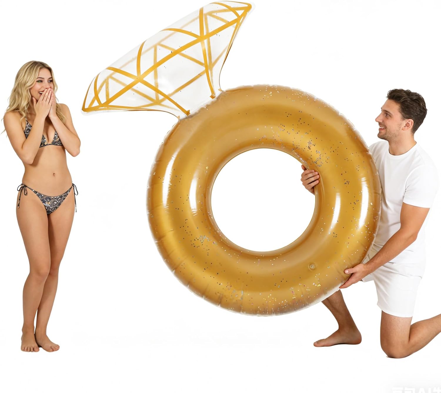 Swimming Ring Pool Ring, Swimming Ring Doughnut Swimming Ring Adults, Bath Island Swimming Animal Air Mattress Pool for Pool Party, Beach, Summer Party, Birthday Party, Wedding
