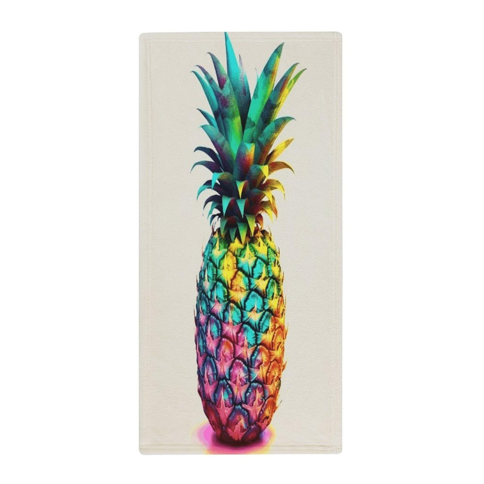 MUSM Premium Hand Towels for Bathroom Ultra Soft Printed Towels Coral Velvet Kitchen Hand Colored Pineapple Towel Highly Absorbent Hotel Spa Towel Collection 13.8 X 28.7 in