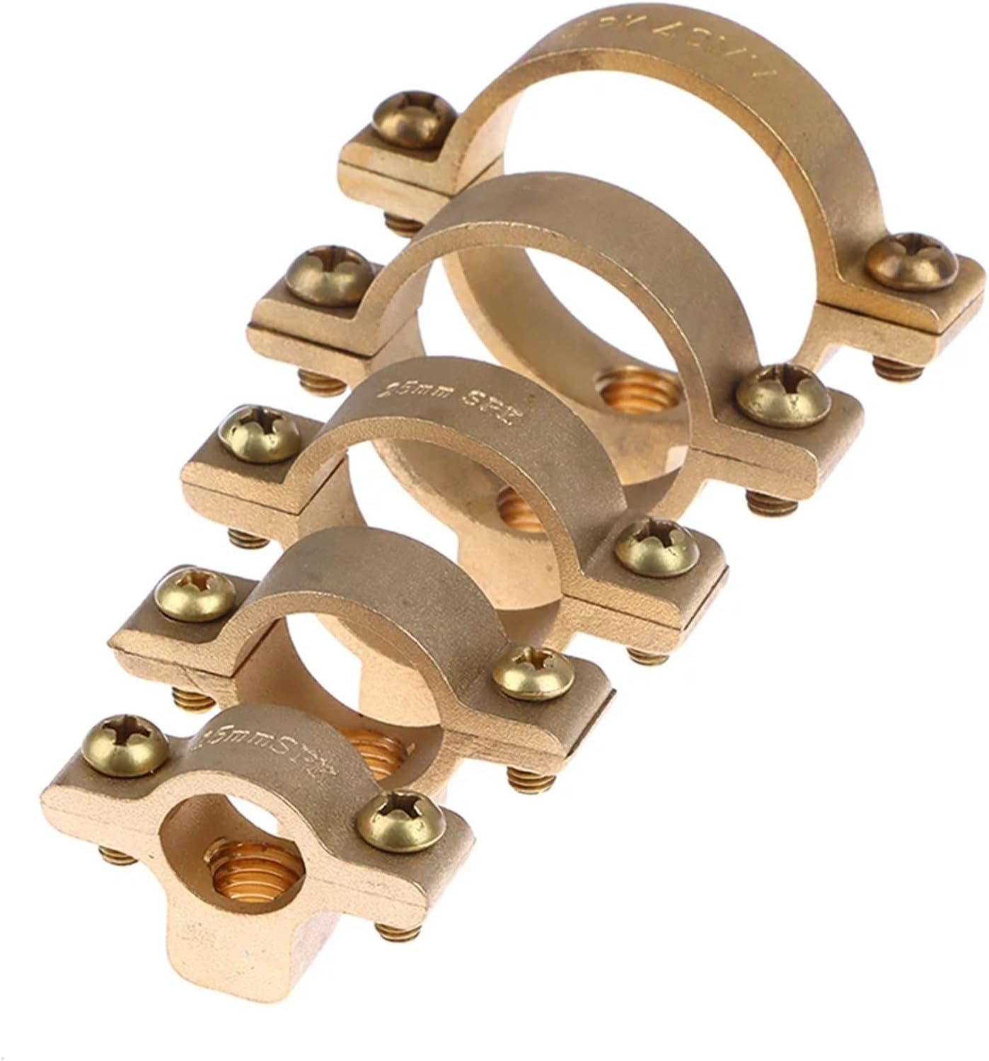 M10 Fit 15mm 22mm 28mm 35mm 40mm OD Tube Brass Pipe Clamps Bracket Support Hanger Fixed Plumbing Water Wholesale(D)