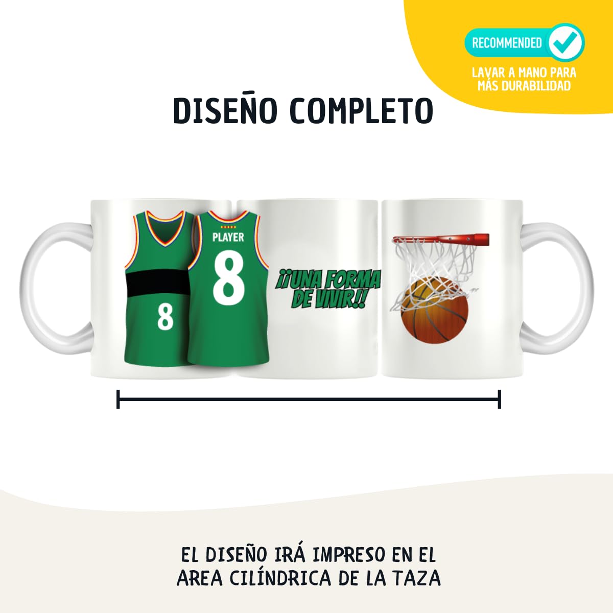 DEREGALOOS Taza Personalizada Baloncesto ACB con Nombre y Número. Diseño Tipo Camiseta Inspirado en Equipos Nacionales. Regalo para Fans del Basket. Taza Niño, Niña, Hombre o Mujer (Juventut Badalona)