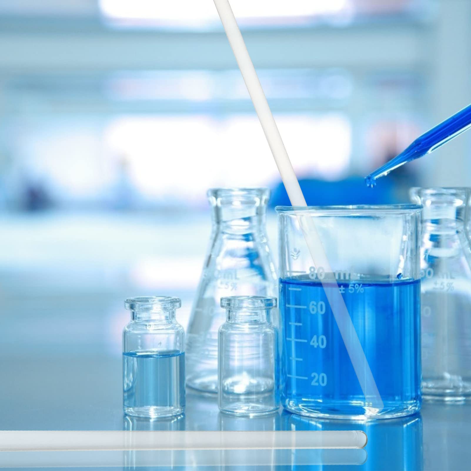 Produktbild von Mobestech 3er-Set Glasrührstäbe – 20 Cm, 5–6 Mm Durchmesser, Poliert, Für Chemie Und Mikrowelle