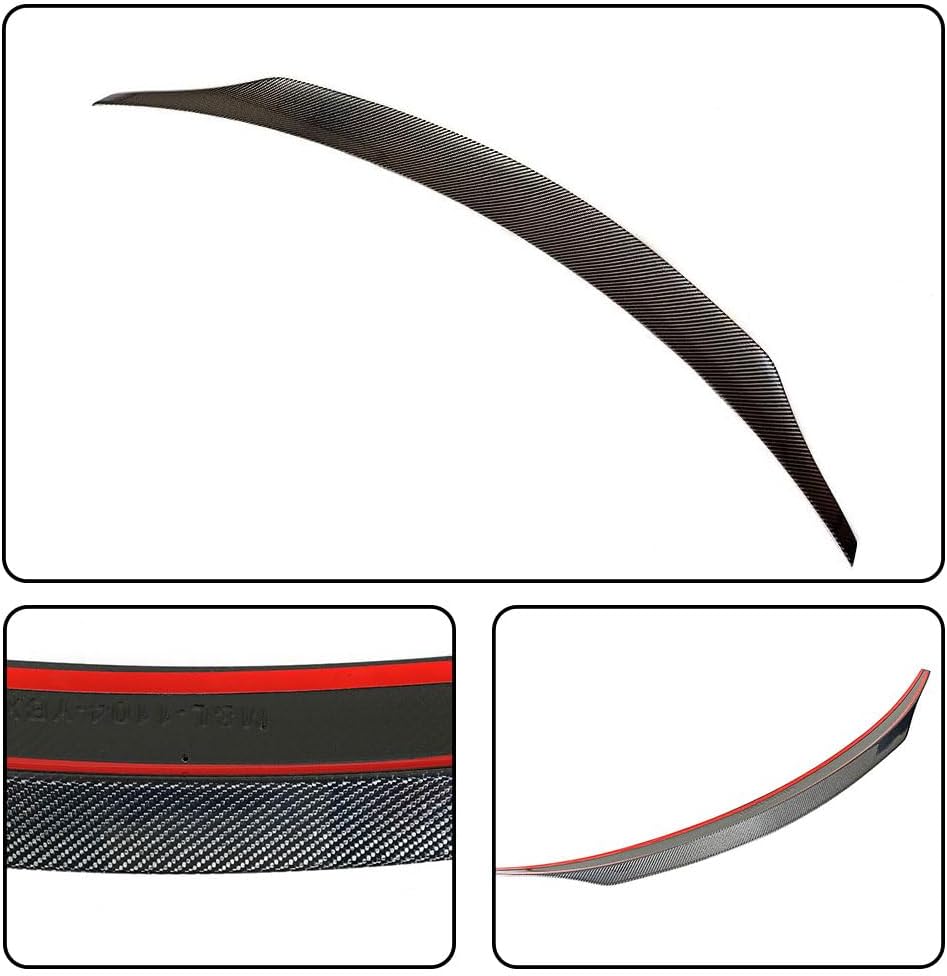 Carbon Fiber Trunk Spoiler Compatible with 2007-2013 BMW E82 1 Series Coupe 2-Door Auto Rear Boot Lid Highkick Wing Lip