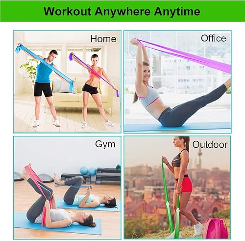 Miniatura 7 de Bandas de resistencia, bandas elásticas de ejercicio para entrenamiento, terapia física, recuperación, yoga, pilates, entrenamiento de fuerza