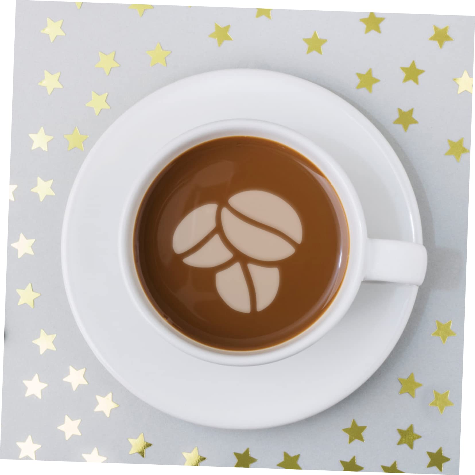 DECHOUS 3 Set Stampo Caffè Latte Mini Tazza Cocktail Stampini Per Latte Art Macchina Per Il Caffè Tazzine Da Caffè Tazze Di Crema Stampino Per Caffè Golden Acciaio Inossidabile 4 Pezzi * 3