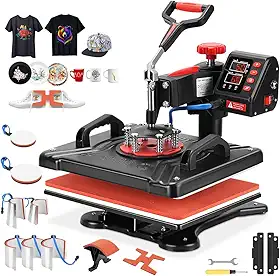 110V, 10 em 1 Prensa Termica, Prensa Termica Sublimação, Prensa Termica, Maquina de Estampar Camisetas, Máquinas de Prensa Térmica Transferência de Calor por para Camisetas Chapéu