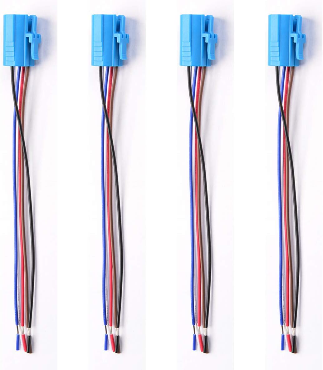 CJRSLRB19mm Pigtail, Wire Connector, Socket Plug for U19C1 U19C2 U19C3 Push Button Switch 1NO 1NC, Not Fit U19D1 (Pack of 4)