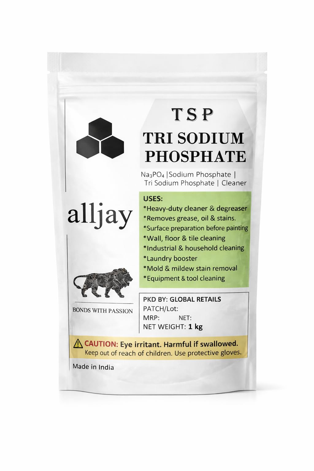 ALLJAY TSP - Trisodium Phosphate - Na3PO4 - For Cleaning & Washing Powder Preparation (1KG)-image-34