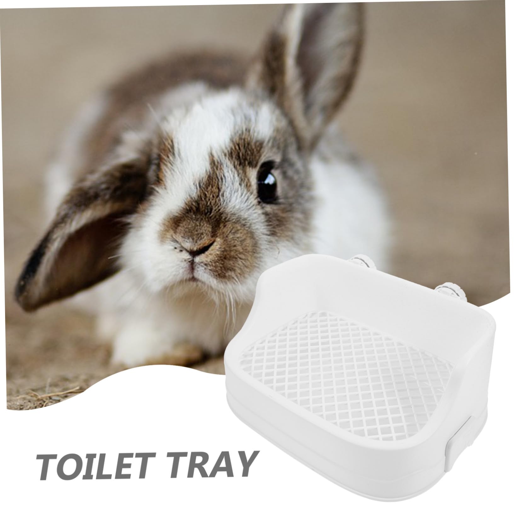 UPKOCH Bac à Litière pour Lapin et Petits Animaux Plastique Toilette Cage Intérieure Litière Amovible Entrée Basse pour Cochon Hamster et Chinchilla