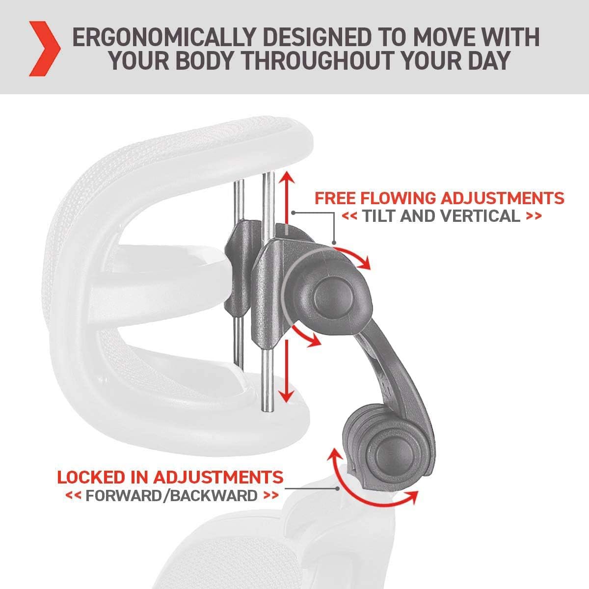 Engineered Now Headrest, Engineering Plastic, Charcoal, H3 for Remastered