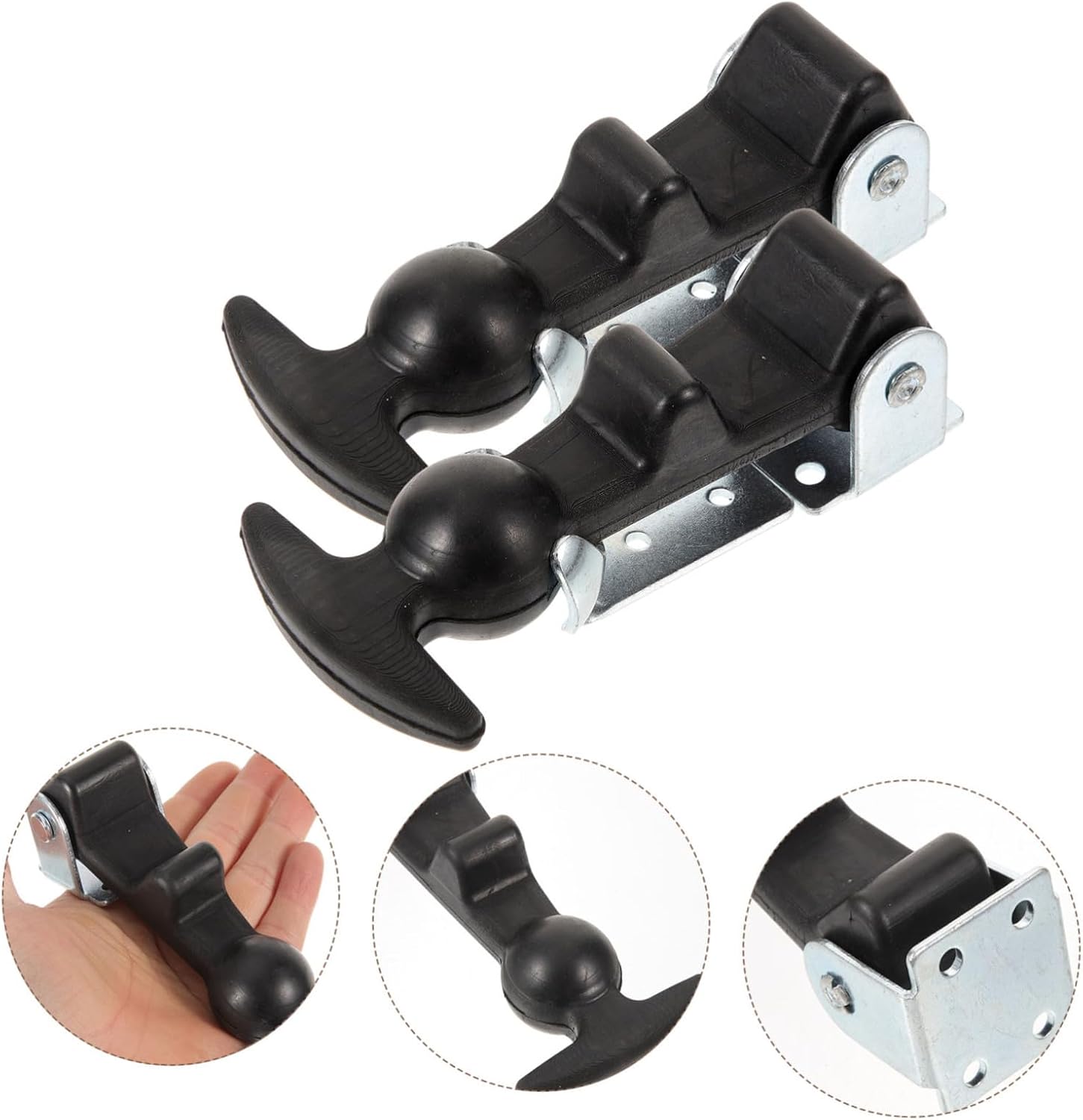 TEHAUX 2pcs Hasp Latch T-Handle Lock for Boat and Toolbox Elastic Absorption Design Draw Latch for Yachts Fishing Boats and Home Appliances