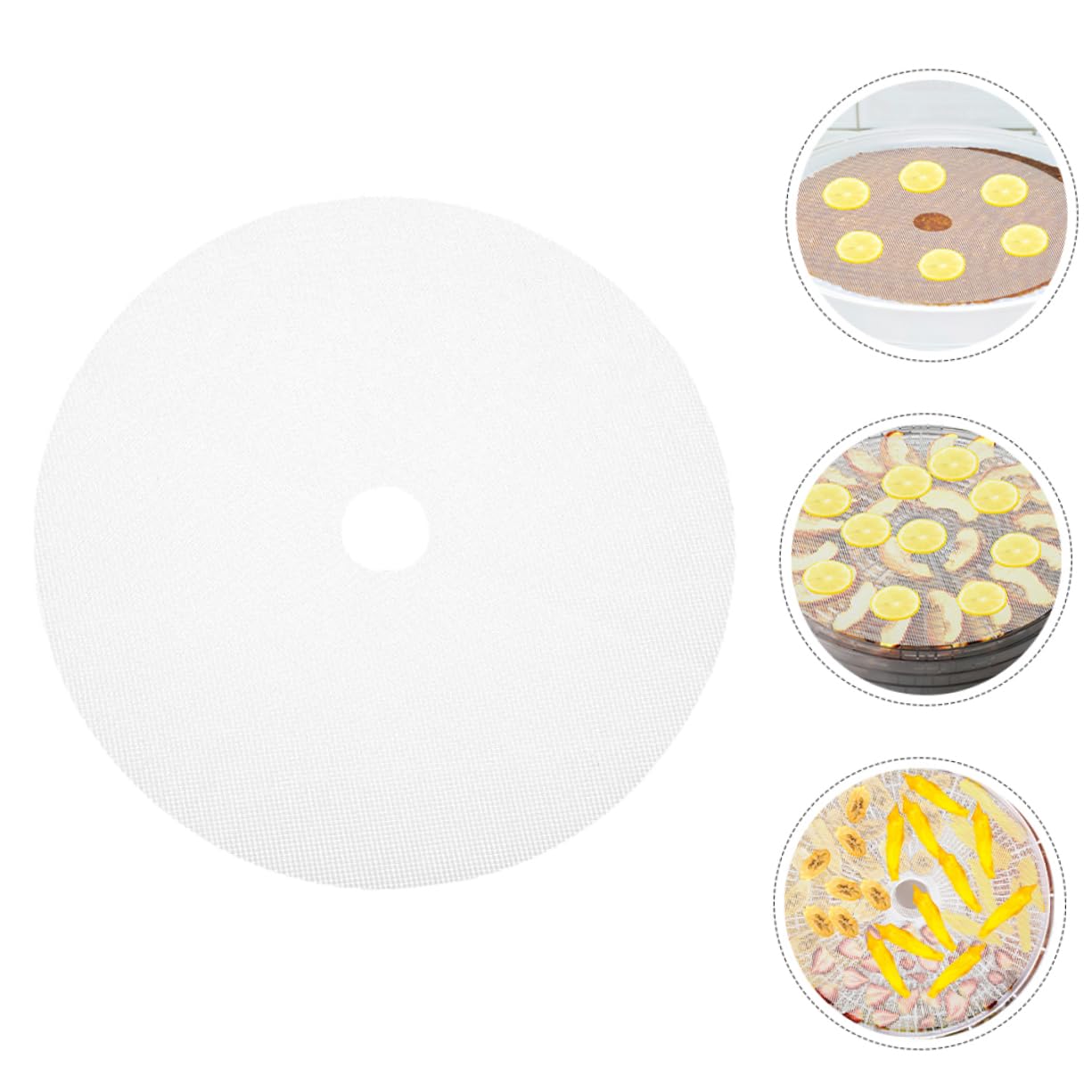 Ciieeo 4pcs Sheets Silicone Drying Pad for Liners Large Baking Mats Dryer Use Dehydrate Kitchen Ovens Meat Dehydrator Small Parchment Fabric Reusable Right Silicone Mat White