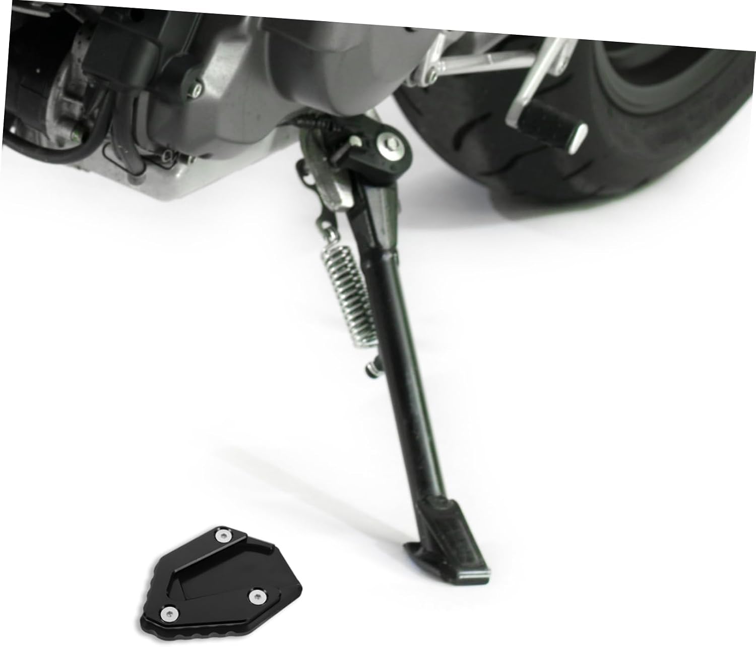 Mikinona Motorcycle Side Stand Support Kickstand Pad Replacement for Kickstand Plates