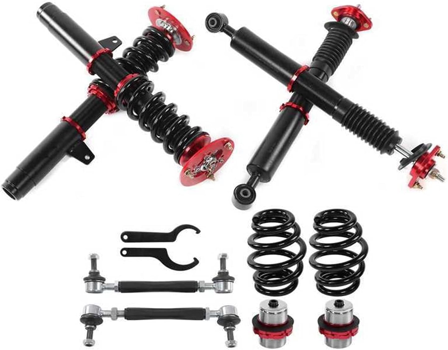 ショックアブソーバーとストラット 自動車アクセサリーオートストラット調整可能なクライアオーバーショックアブソーバー3シリーズのためのダンパーフィット E46はawdを除外します Amp 車の交換部品 特売