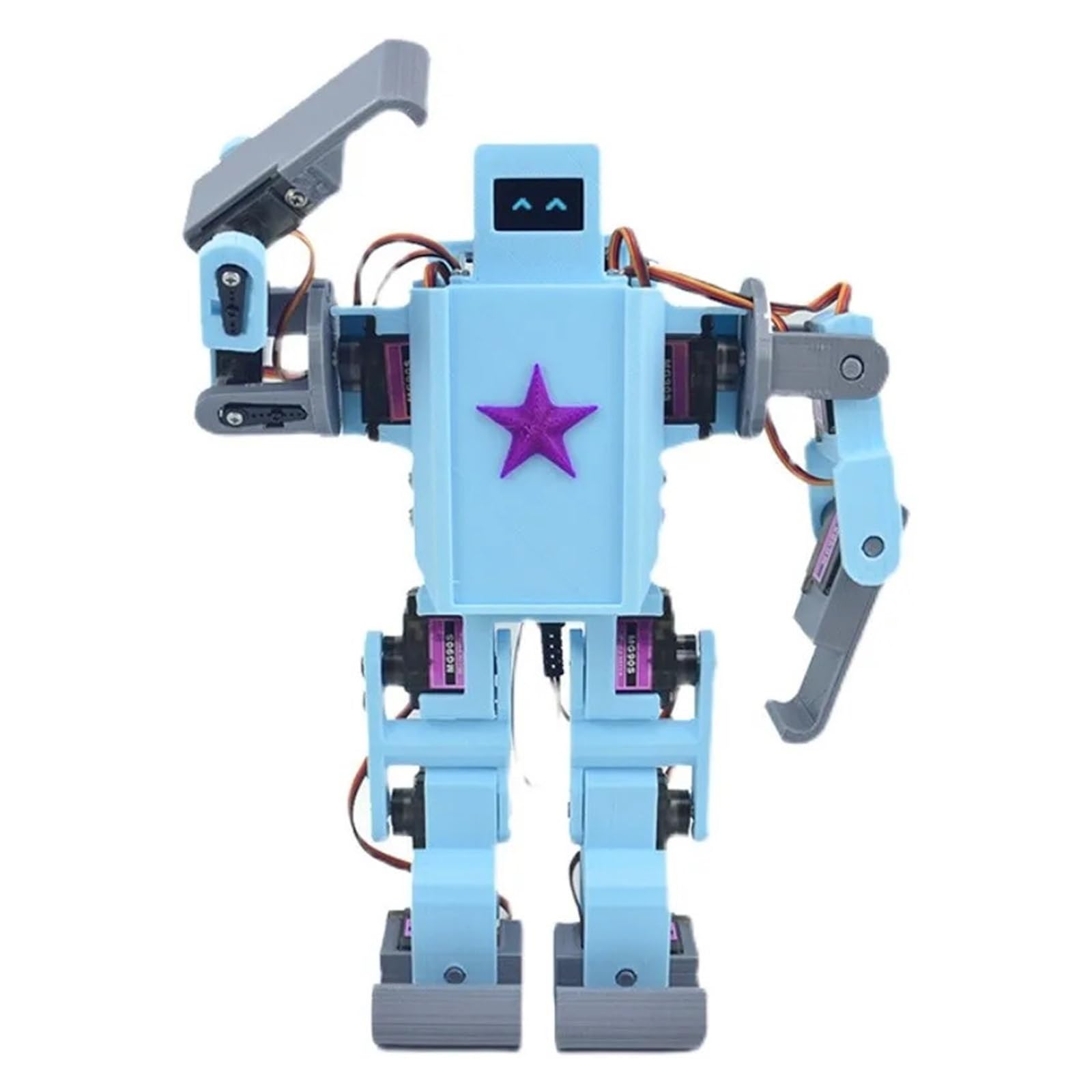 Robot humanoidalny 12 DOF z kontrolerem głosu Inteligentna zabawka dla Arduino Open Source Mieszane programowanie graficzne(Unassemble Kit)
