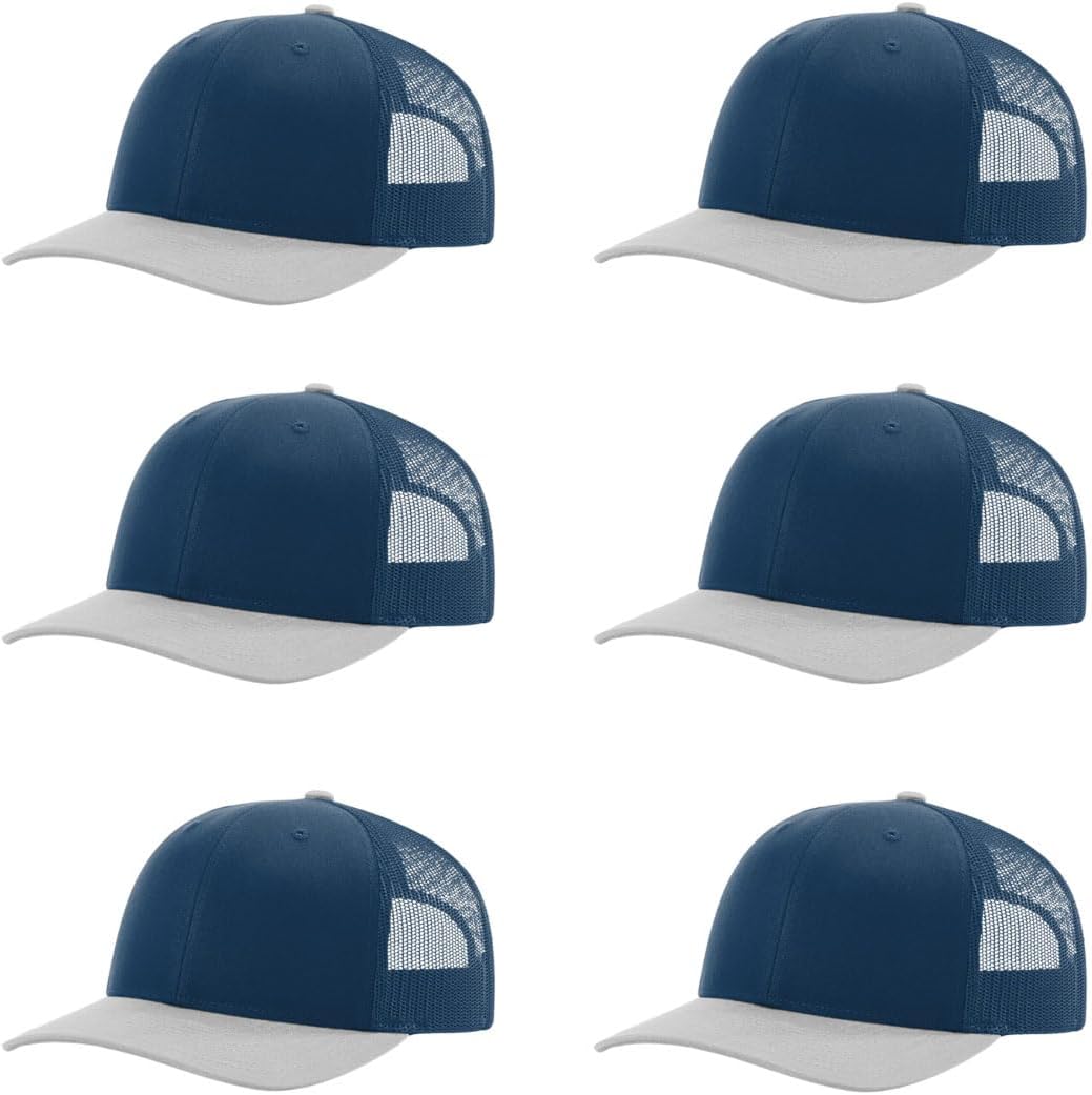 Richardson 112 Classic Six-Panel Adjustable Snapback Trucker Cap | Bulk Packs Available