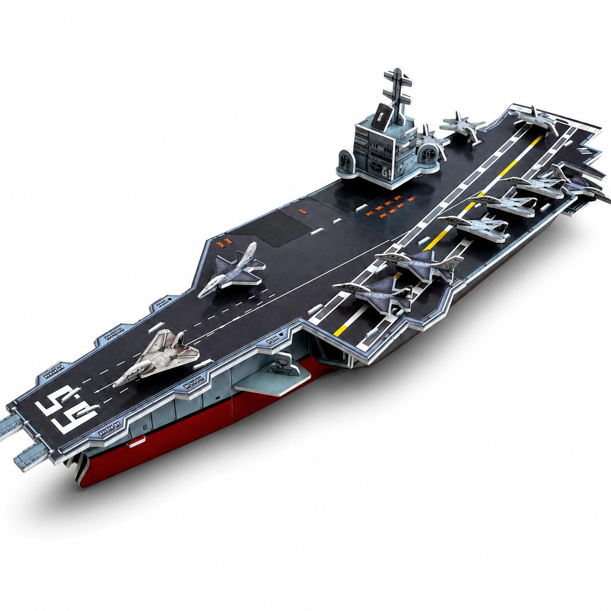 BestaFiesta 3D Aircraft Carrier Puzzle Model Kit - Build Your Own Navy Warship Battle Ship Toy - No Glue Needed - Educational Military 3D Puzzle Gift for Boys Girls Kids & Adults Gifts for Him