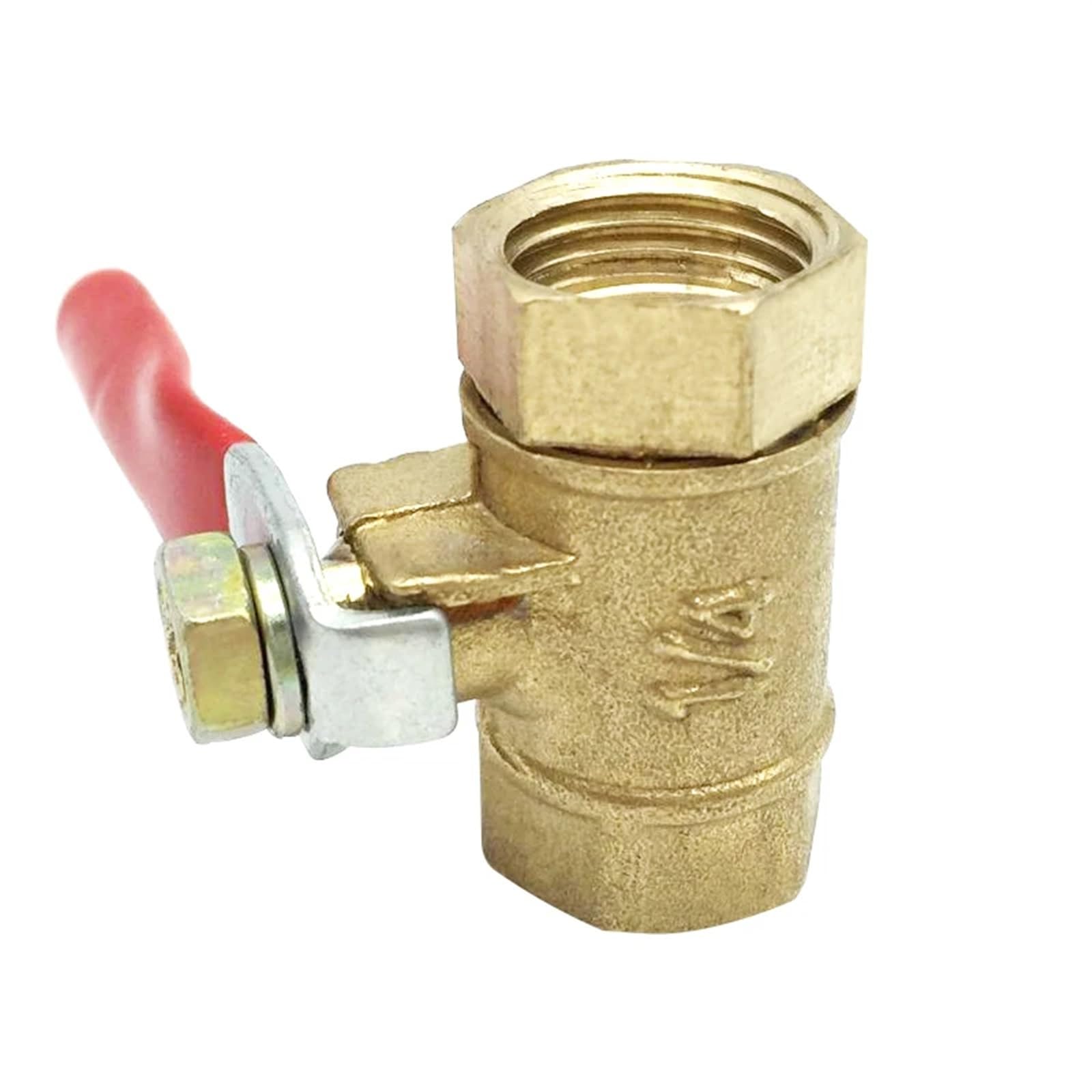 Válvula de bola neumática de rosca hembra BSP de 1/4 pulgadas, 3/8 pulgadas, 1/2 pulgadas, conector de latón, adaptador de acoplador de cobre para agua, aire (3/8 pulgadas)