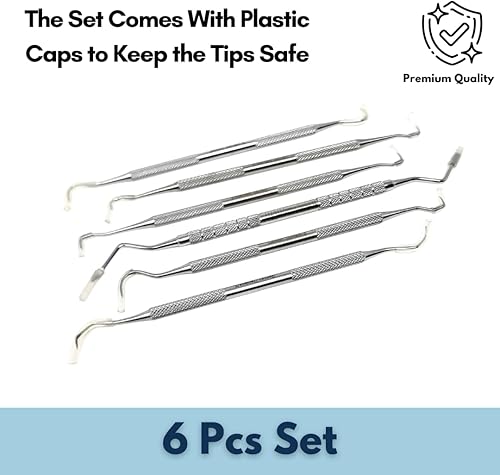 Miniatura 5 de Escalador dental anterior posterior nuevo instrumento de periodoncia 6 piezas incluye hoz H6H7, Towner Jaquette U1530, escalador U3033, Heidbrink