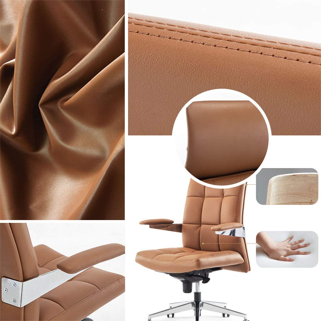 Chaise Chef-Bürostuhl mit hoher Rückenlehne, 360° drehbarer Chef-Computer-Bürostuhl mit Verstellbarer Höhe und komfortabler Neigungsfunktion,C Made in China
