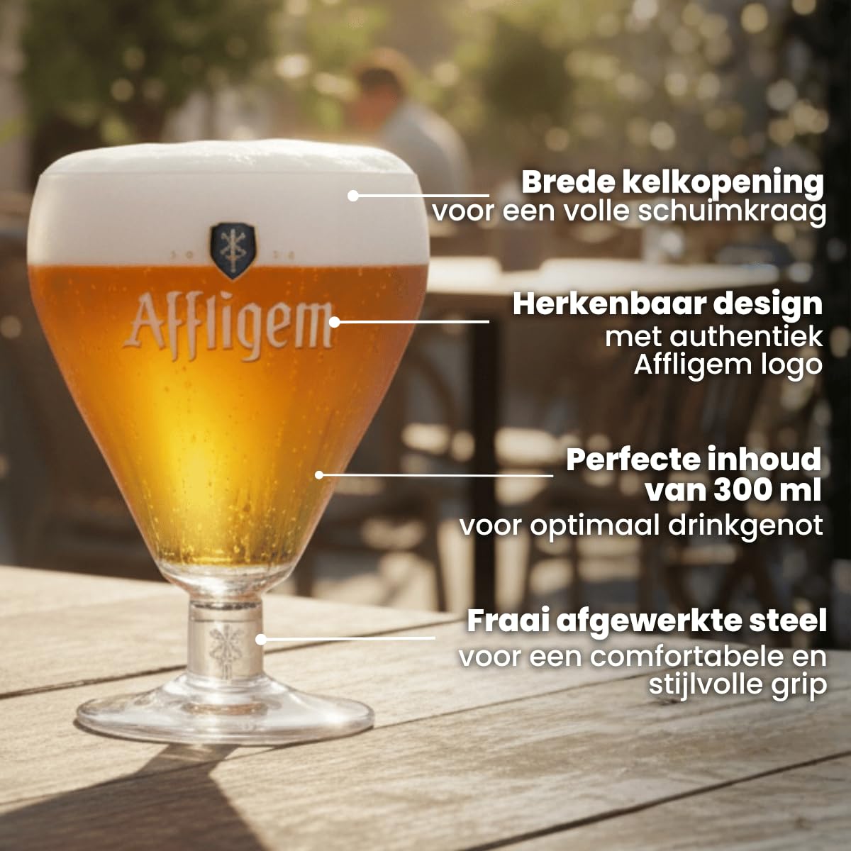 Affligem Belgian Ale - Calice da birra calice, confezione da 2