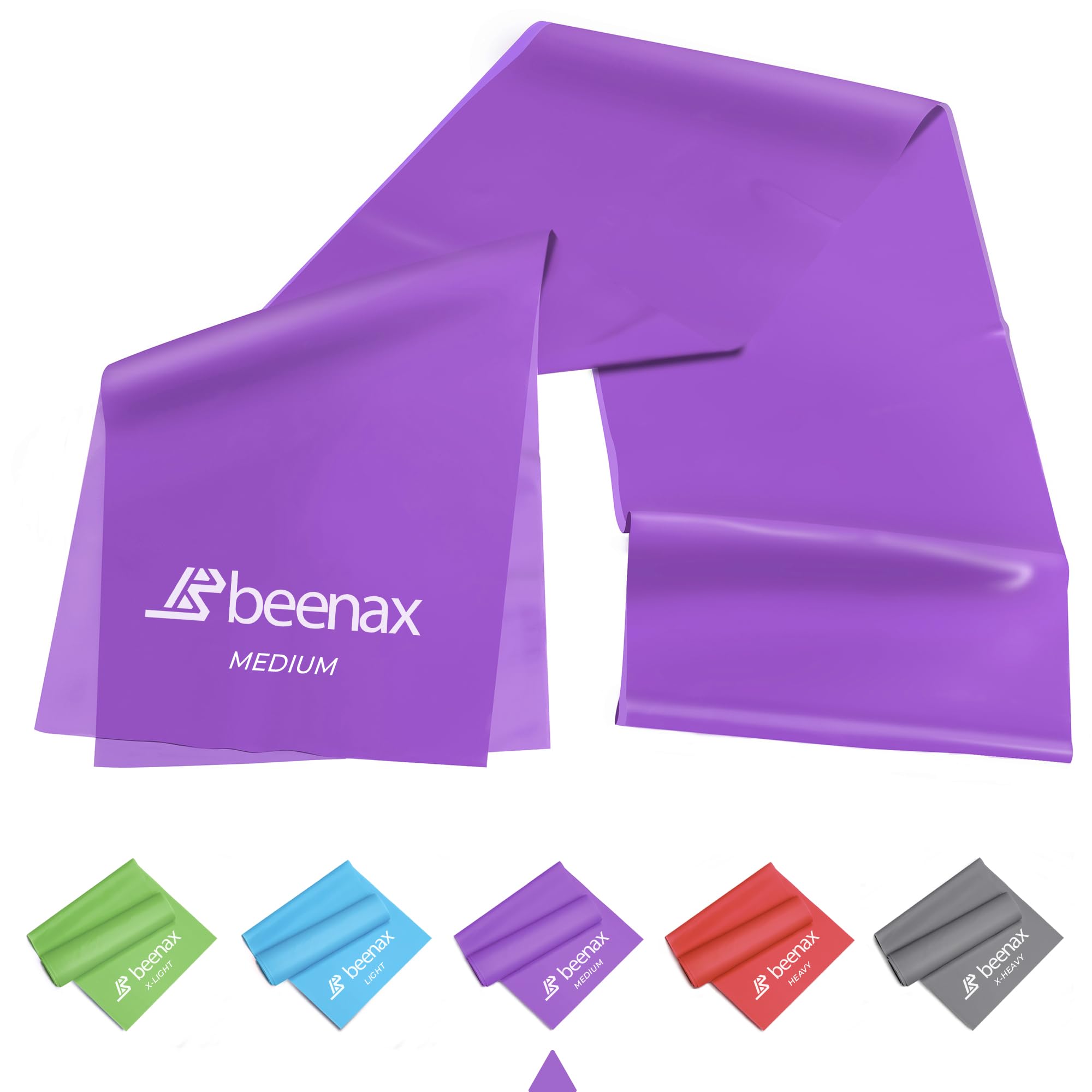 Beenax Resistance Band For Men & Women - Exercise Band to Build Muscle, Flexibility, Strength for Pilates, Yoga, Rehab, Stretching, Fitness, Gym, Physio, Strength Training and Workout โ image 1