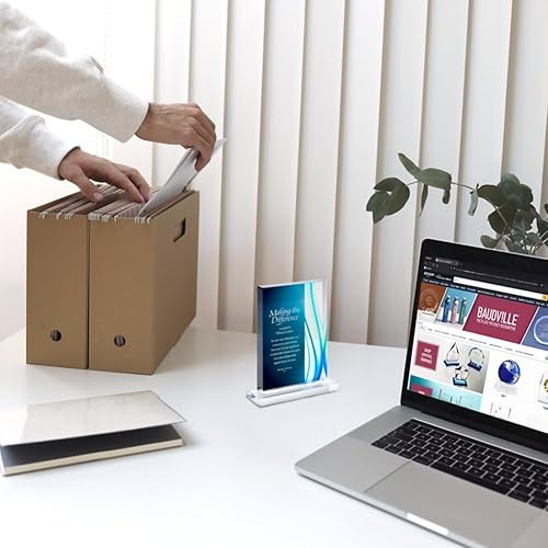 Miniatura 4 de Trofeo grabado  Acrílico azul  Forma rectangular  Acentos de rayas de colores  Grabado personalizado  Premio para empleados