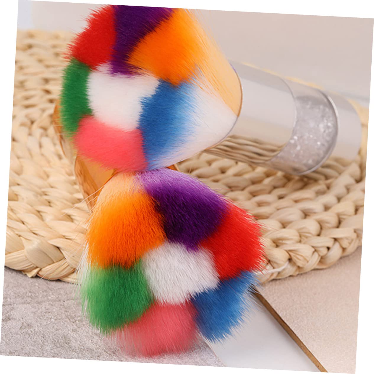 minkissy 6piezas Pinceles De Maquillaje Para Mango De Brillo Brochas Para Limpiar Uñas y Aplicar Maquillaje De Para Cuidado De Uñas