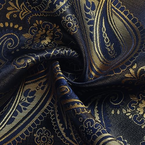 Image of Paisley Floral Mens Tie Formal Necktie Pocket Squares Ties Clips Cufflinks Classic for Men Set