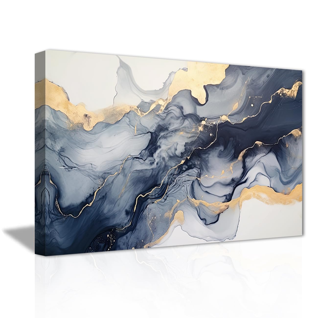 Abstraktes Leinwandbild 'Rosa & Gold Marmor' – 40x60 Cm, Moderner Kunstdruck Für Wohnzimmer & Büro