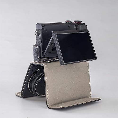 Miniatura 10 de BolinUS Funda de piel sintética para cámara Canon PowerShot G7 X Mark IIMark III G7X2 G7X3 con correa para el cuello (café)