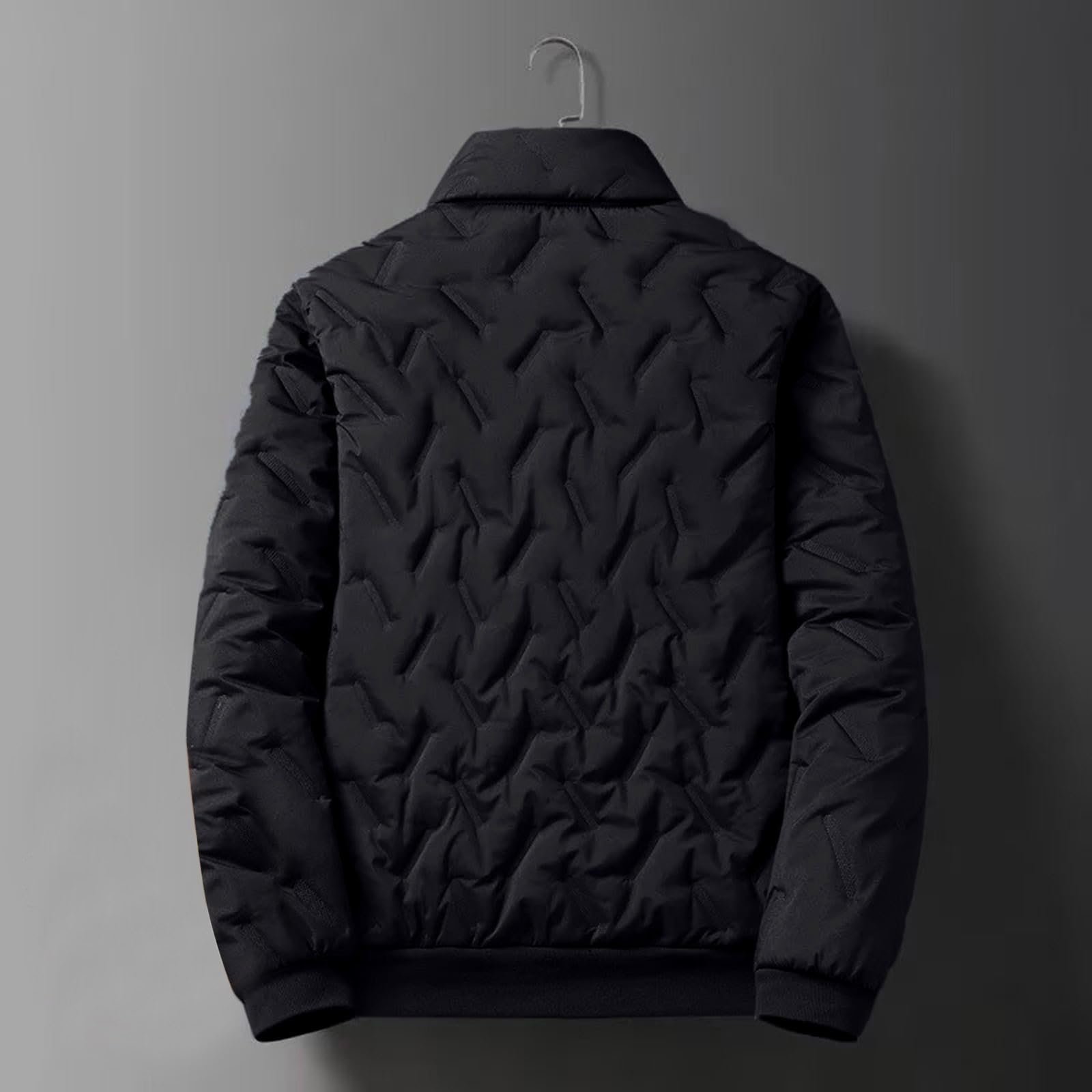 Set di piumino e pantaloni da jogging da uomo, in pile, impermeabile, spessa, con colletto alto, in piumino, per l'inverno, per attività all'aperto, set da due pezzi