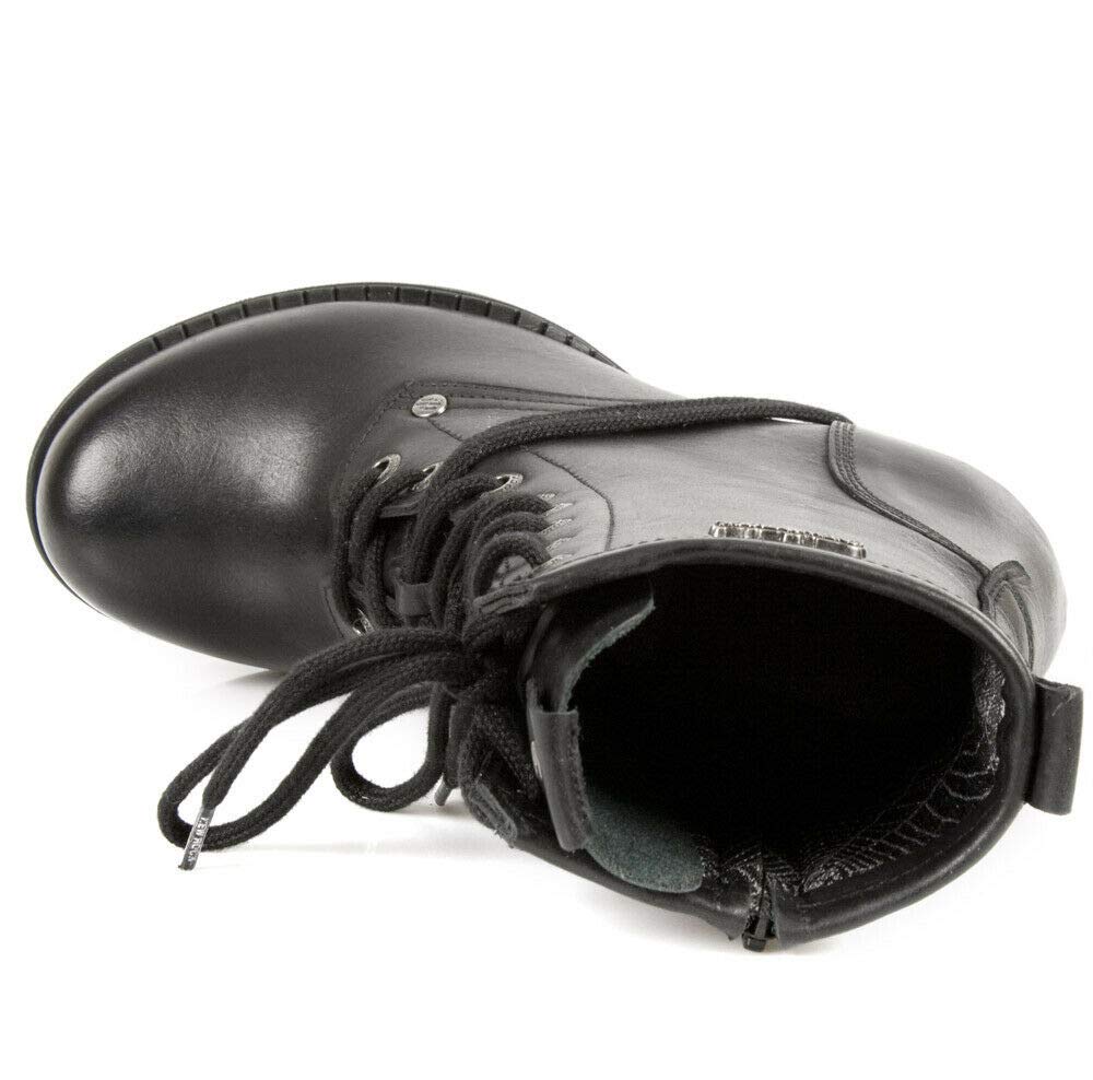 New Rock Trail M-TR001-S1 GOTH ROCK Ankle BOOTS Black Leather Fashion Punk Shoes