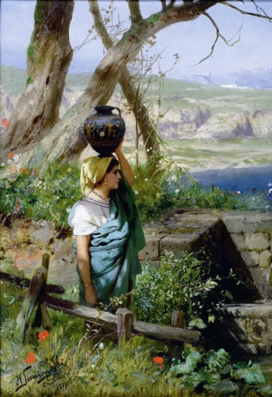 Toile au printemps Henryk Hector Siemiradzki art portrait de qualité