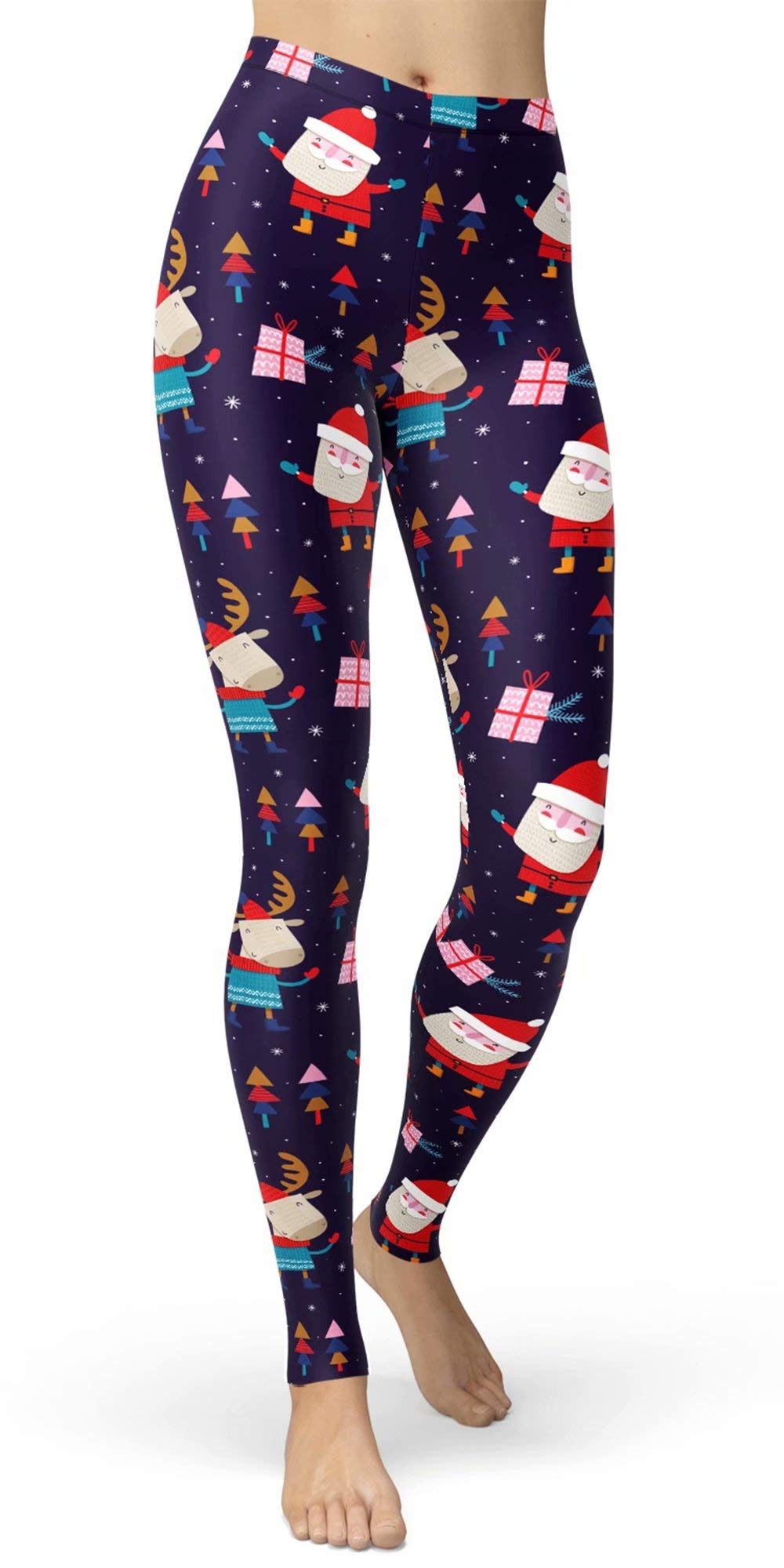sissycos Women's Christmas Halloween Crossover Leggings High Waisted