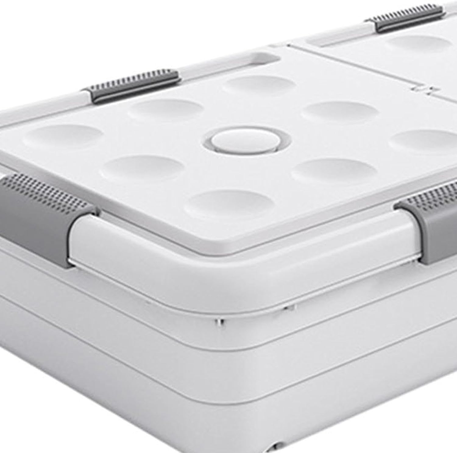 Under Bed Storage Box Rolling Storage Bin Multifunctional with Lid Container Organizer for Dormitory Bedroom Towels Blankets, White, Height 16cm