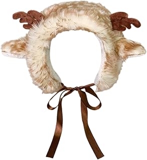[Mxshc] 冬の女性向けイヤーマフ - 動物デザインの暖かい帽子 - 調整可能 ストラップ プラッシュ 暖かい イヤーマフ | 女性用 冬 寒冷天候 雪 アウトドアスポーツ イベント 通勤 旅行
